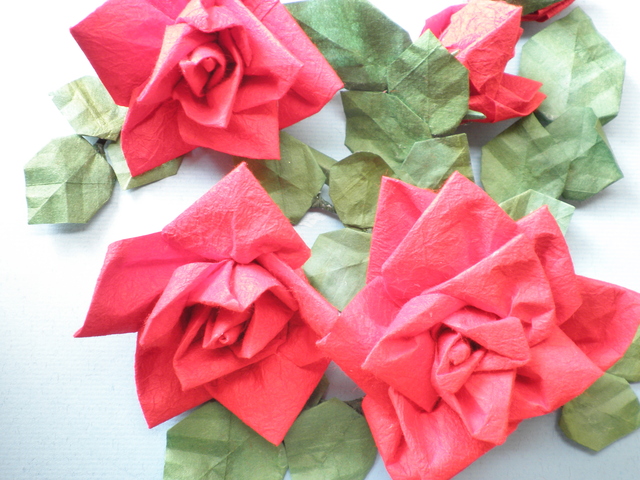 折り紙バラ折り方の簡単な手作り方法や作り方・DIY・レシピ